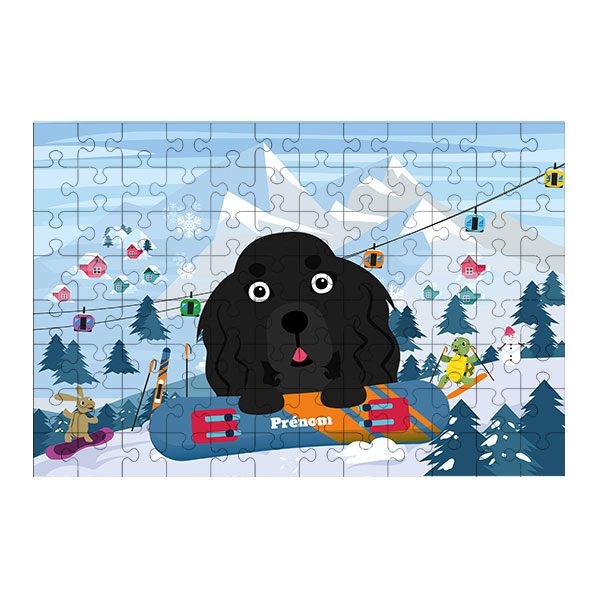 Puzzle chien Ski