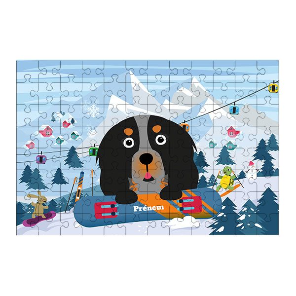 Puzzle chien Ski