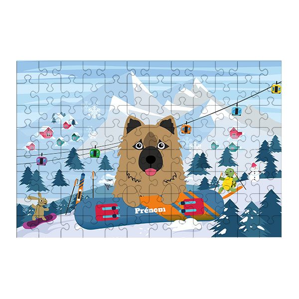 Puzzle chien Ski