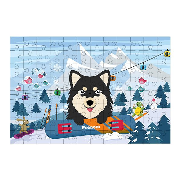 Puzzle chien Ski