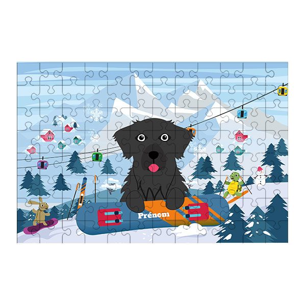 Puzzle chien Ski