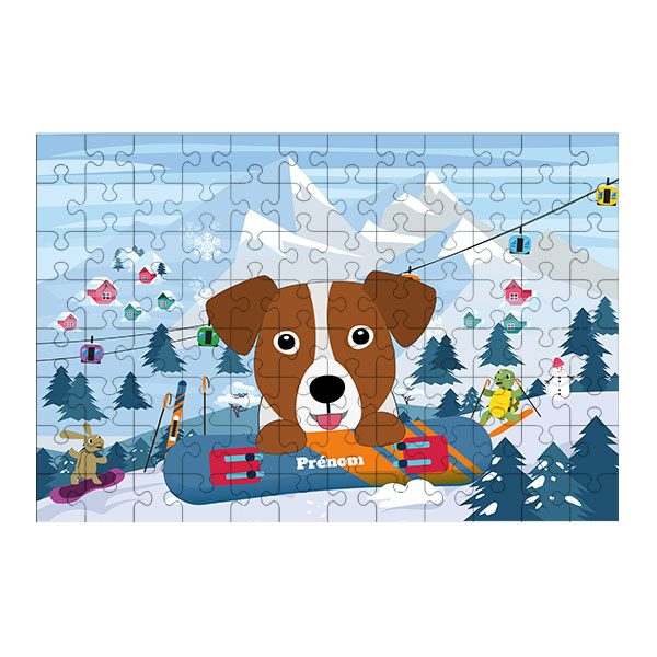 Puzzle chien Ski