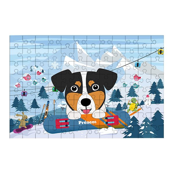 Puzzle chien Ski