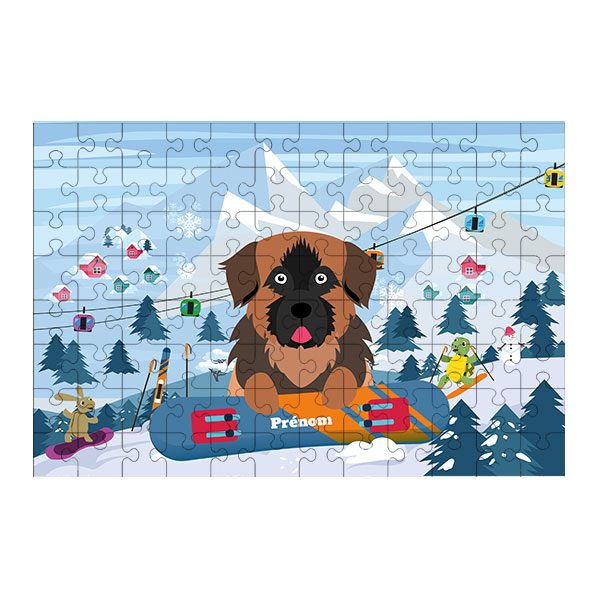 Puzzle chien Ski