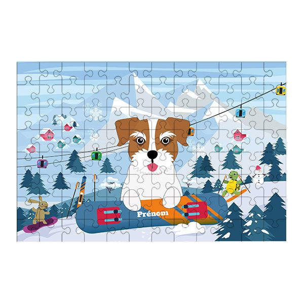 Puzzle chien Ski