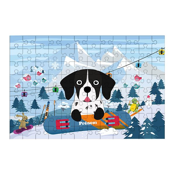 Puzzle chien Ski