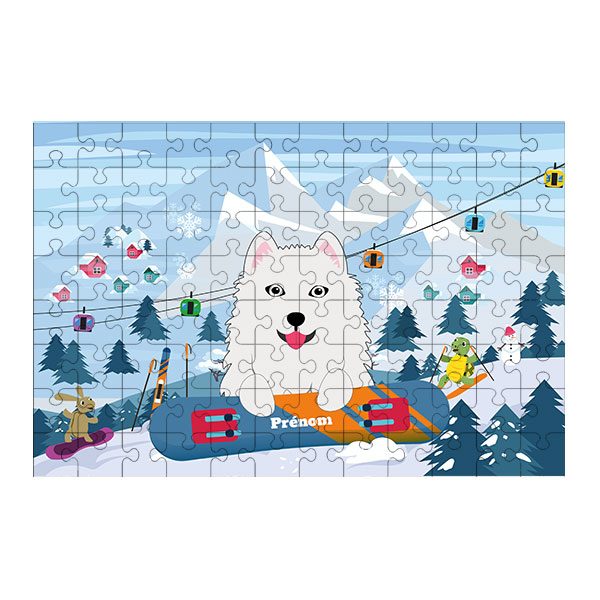 Puzzle chien Ski