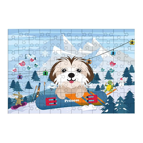 Puzzle chien Ski