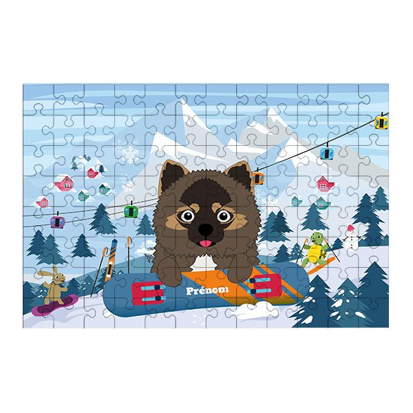 Puzzle chien Ski