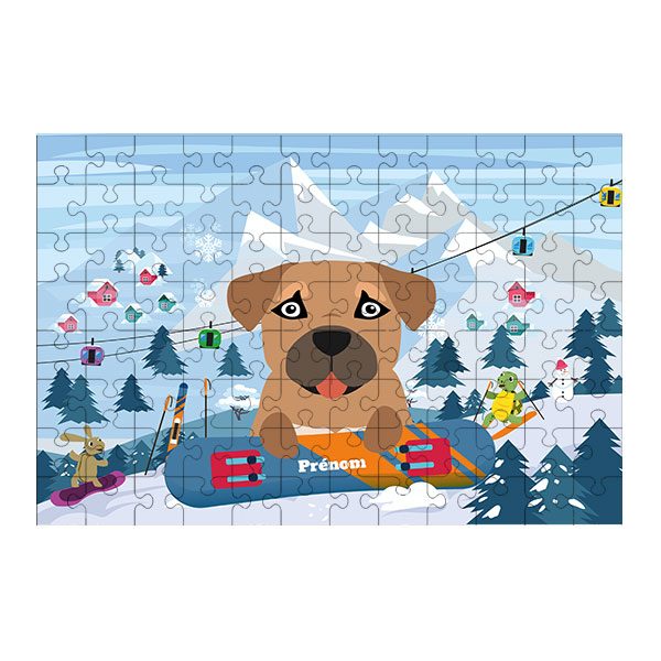 Puzzle chien Ski