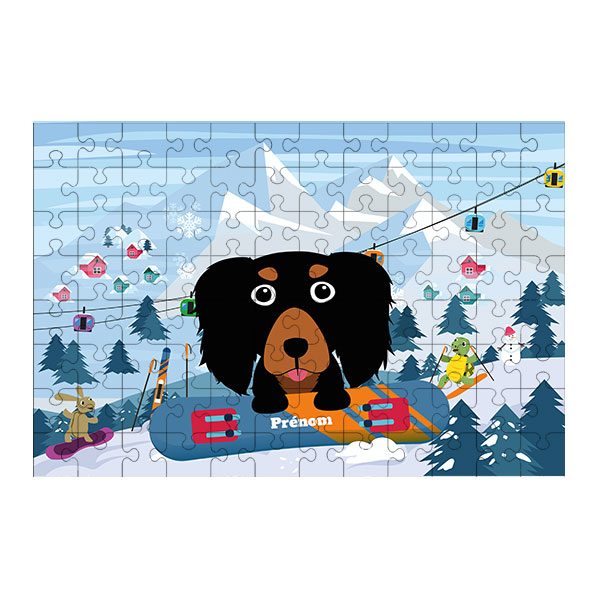 Puzzle chien Ski