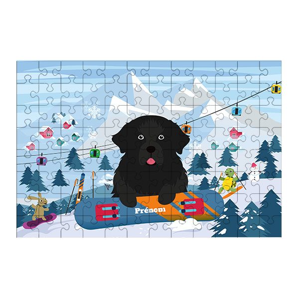 Puzzle chien Ski