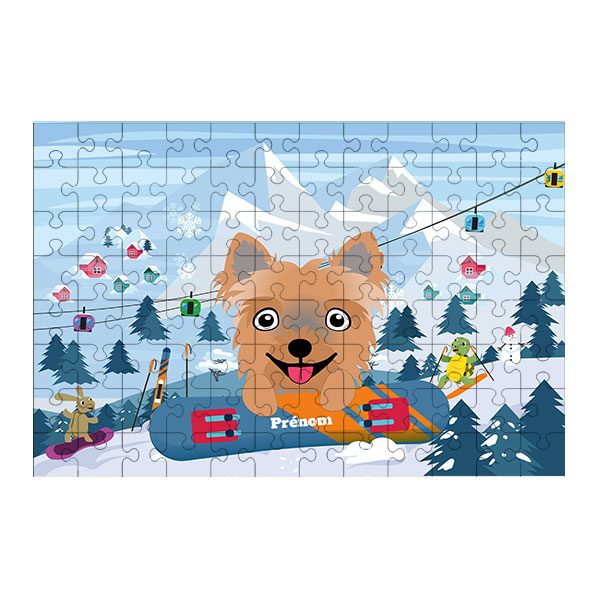 Puzzle chien Ski
