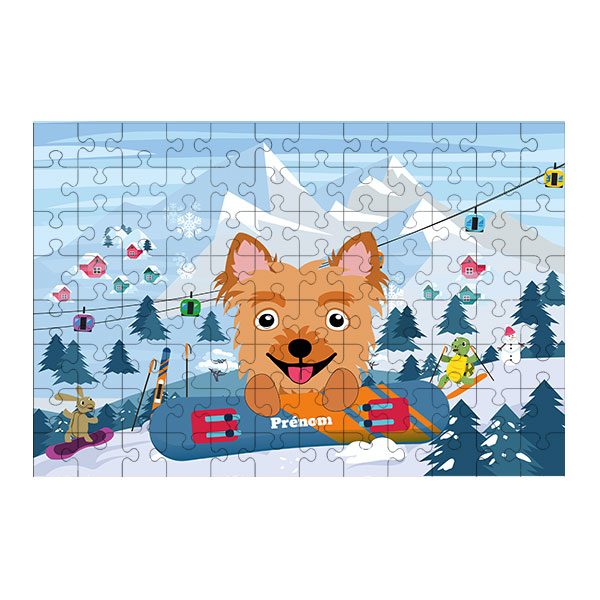 Puzzle chien Ski