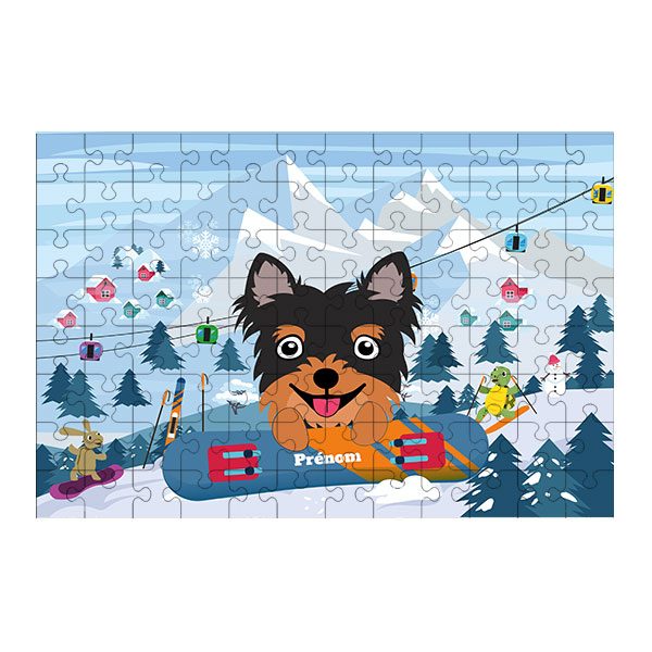 Puzzle chien Ski