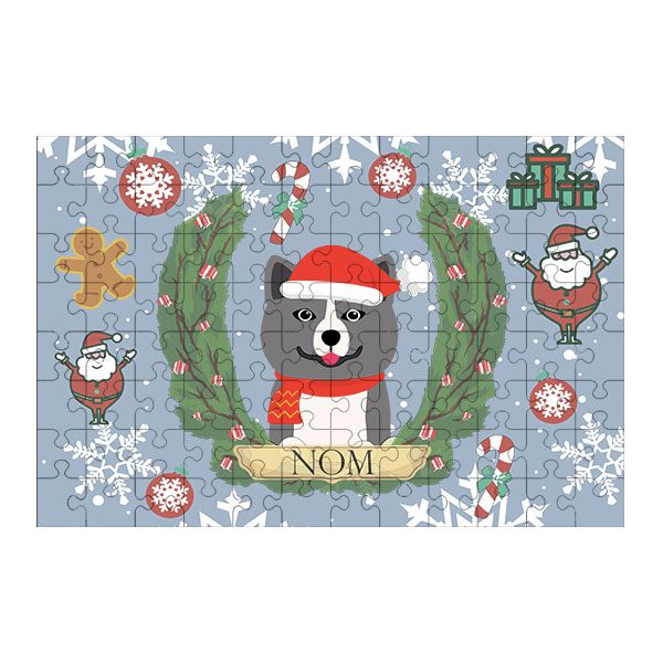 Puzzle chien noël