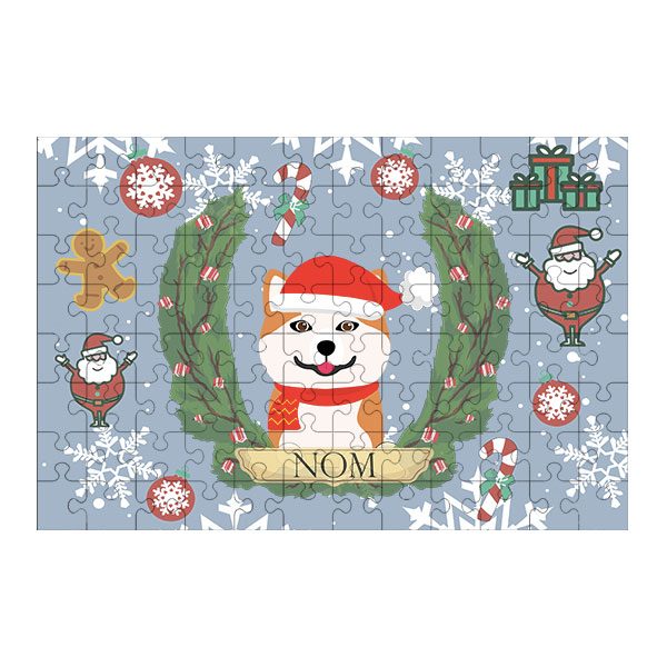 Puzzle chien noël
