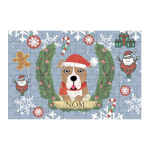 Puzzle chien noël