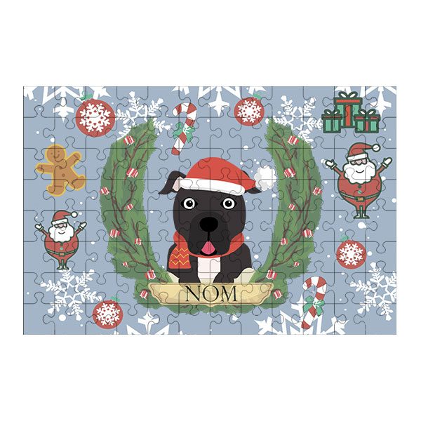 Puzzle chien noël