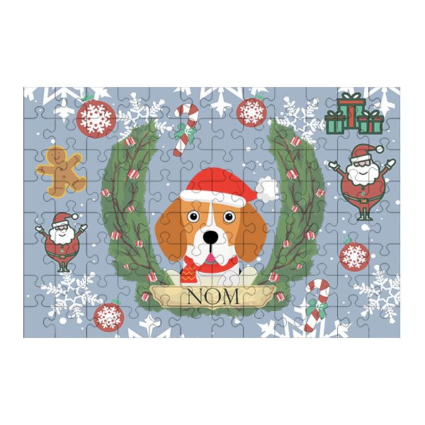 Puzzle chien noël