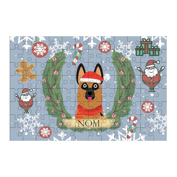 Puzzle chien noël