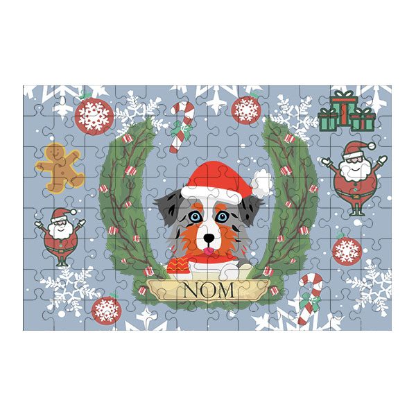 Puzzle chien noël