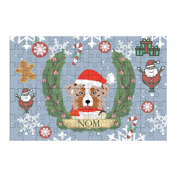 Puzzle chien noël