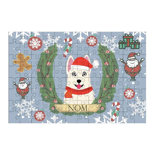 Puzzle chien noël