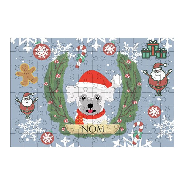 Puzzle chien noël