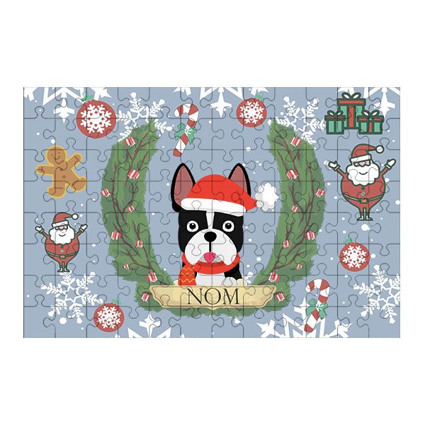 Puzzle chien noël
