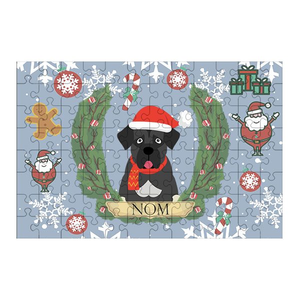 Puzzle chien noël