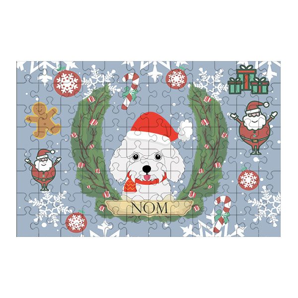 Puzzle chien noël