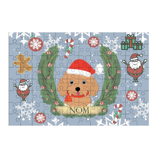 Puzzle chien noël