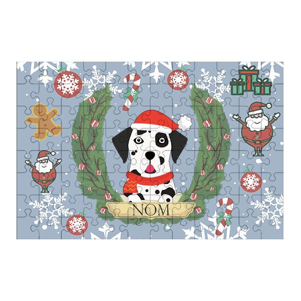 Puzzle chien noël