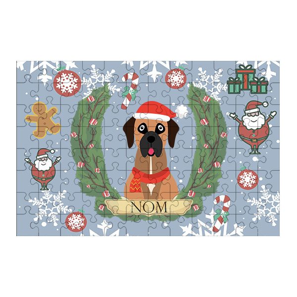 Puzzle chien noël