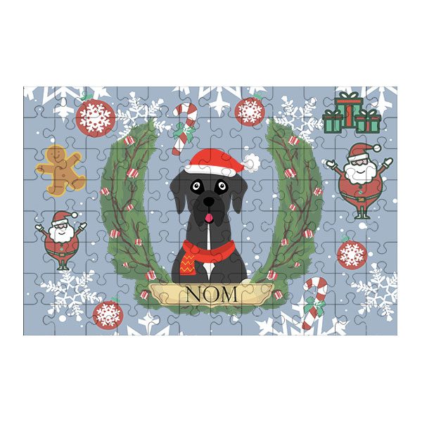 Puzzle chien noël
