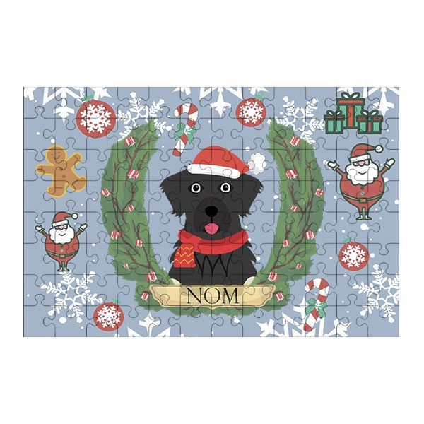 Puzzle chien noël