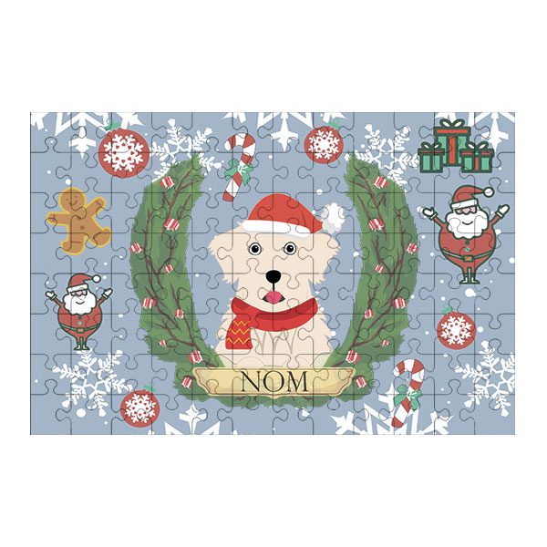 Puzzle chien noël
