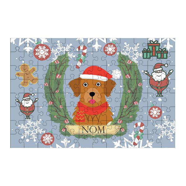 Puzzle chien noël
