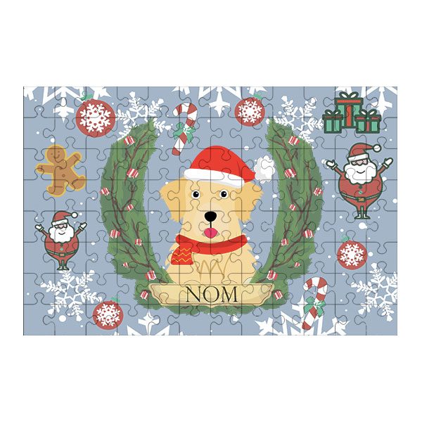 Puzzle chien noël