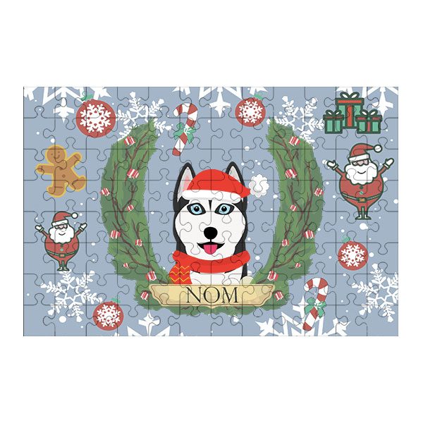 Puzzle chien noël