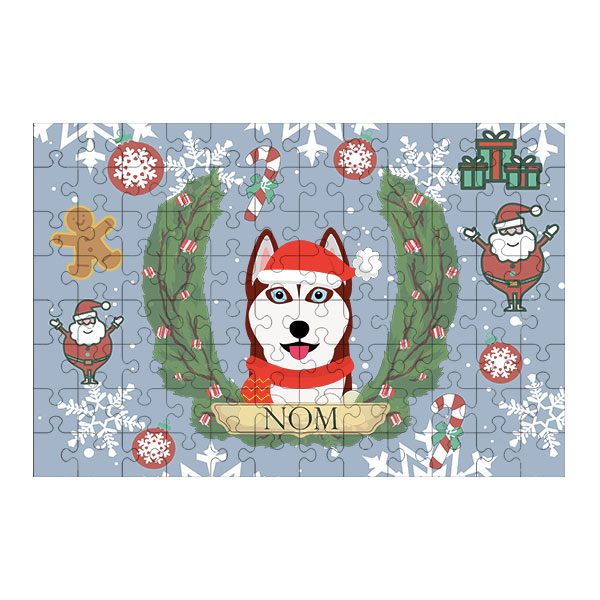 Puzzle chien noël