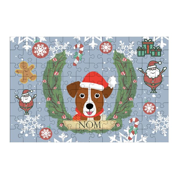 Puzzle chien noël