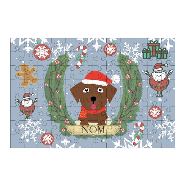 Puzzle chien noël