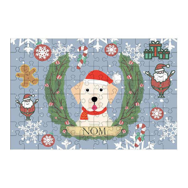 Puzzle chien noël