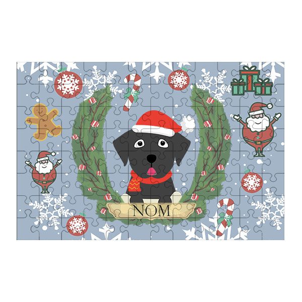 Puzzle chien noël
