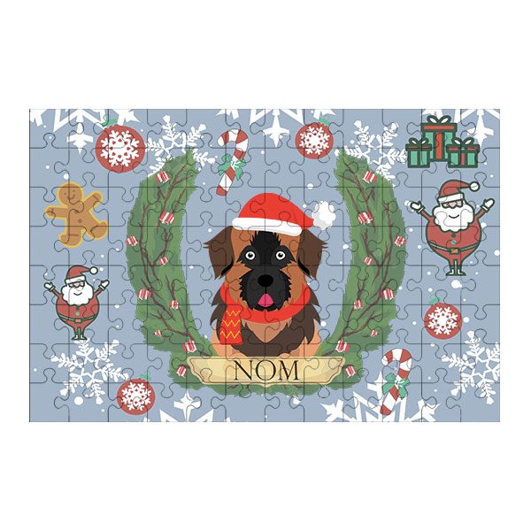Puzzle chien noël