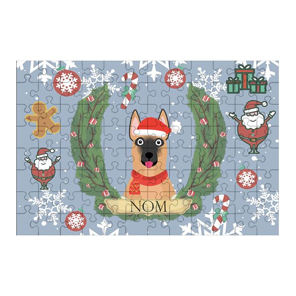 Puzzle chien noël