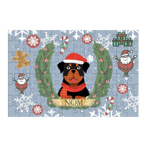 Puzzle chien noël