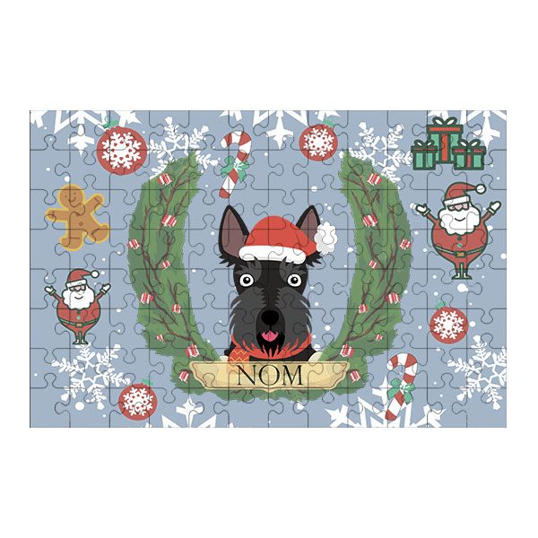 Puzzle chien noël